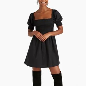 Hill House Athena Nap Dress - Black Poplin (XS)